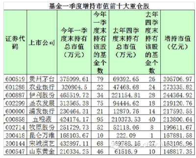 基金重仓股票一览表图片深度解析