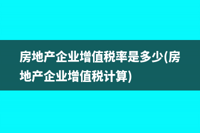 房地产增值税计算详解与分析