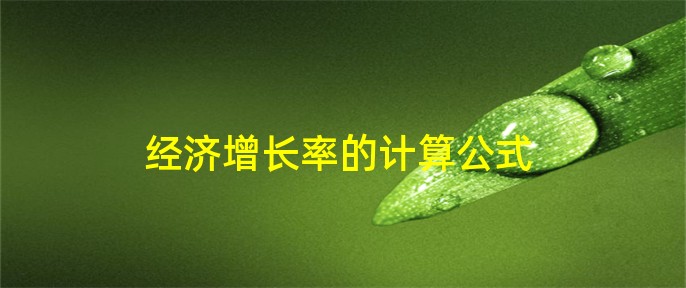 经济增长率公式的推导分析与解读