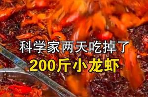 科研狂吃200斤小龙虾，2天吃完！